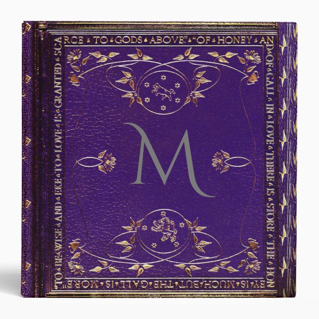 Spensar Gander Old World Monogram Binder (Front)