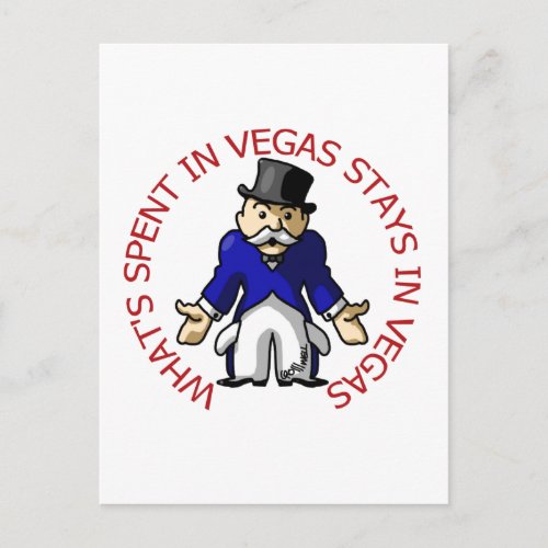 Spent In Vegas Postcard