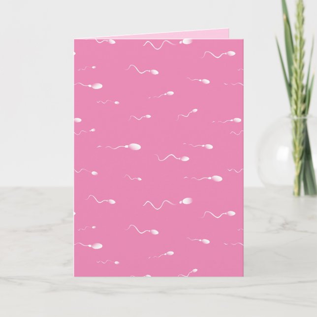 Sperm Funny Fertilisation or Sterilization Card (Front)