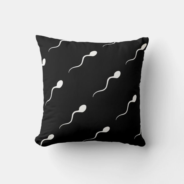Sperm in pillow! throw pillow (Front)