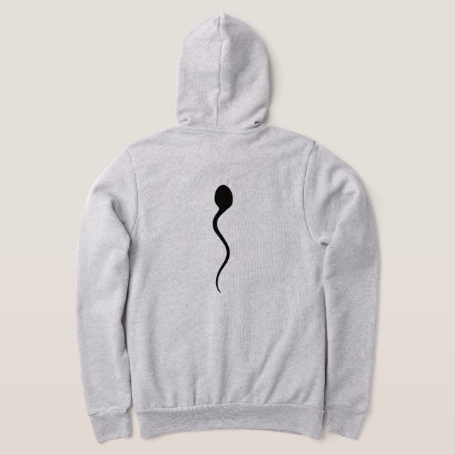 Sperm on my hoodie! Long sleeve zippered Hoodie. Hoodie (Laydown Back)