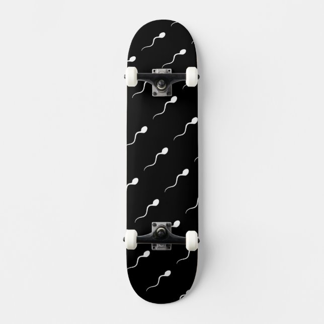 Sperm on wheels! skateboard deck (Front)