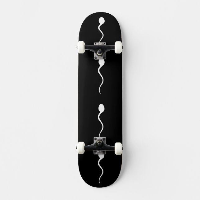 Sperm on wheels! skateboard deck (Front)