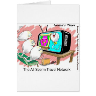 Sperm Travel Network Funny Cards Tees & Gifts