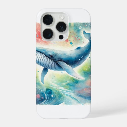 Sperm Whale 140624AREF119 _ Watercolor iPhone 15 Pro Case
