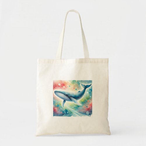 Sperm Whale 140624AREF119 _ Watercolor Tote Bag