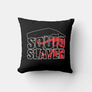 Sperm Whale Giant Squid – Cetacean Lover Throw Pillow