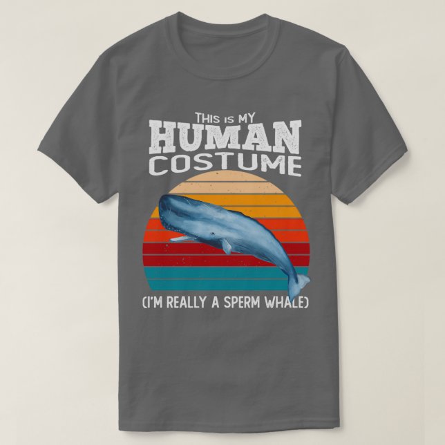 Sperm Whale Halloween Costume T-Shirt (Design Front)