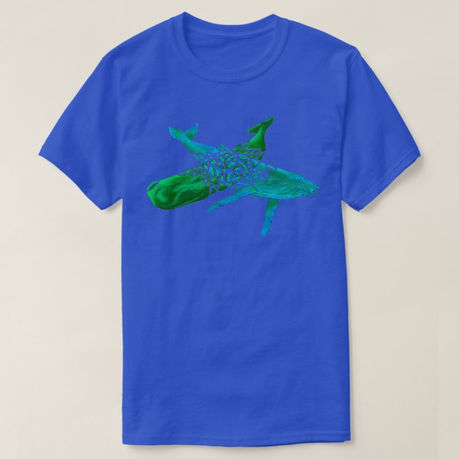 Sperm whale humpback whale mix turquoisegreen for  T-Shirt (Design Front)