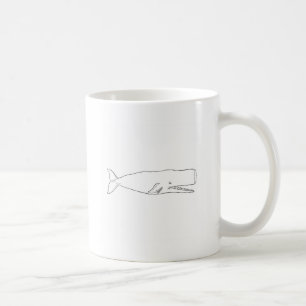 Sperm Whale Illustration (line art) Coffee Mug