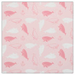 Sperm Whale Pattern (Pink) Fabric
