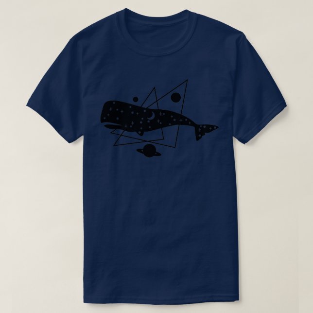 sperm whale space T-Shirt (Design Front)