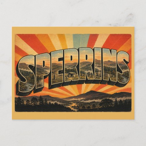 Sperrins Northern Ireland Vintage Travel Art Postcard