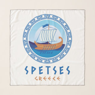 Spetses, Greece Greek Ship Design Scarf