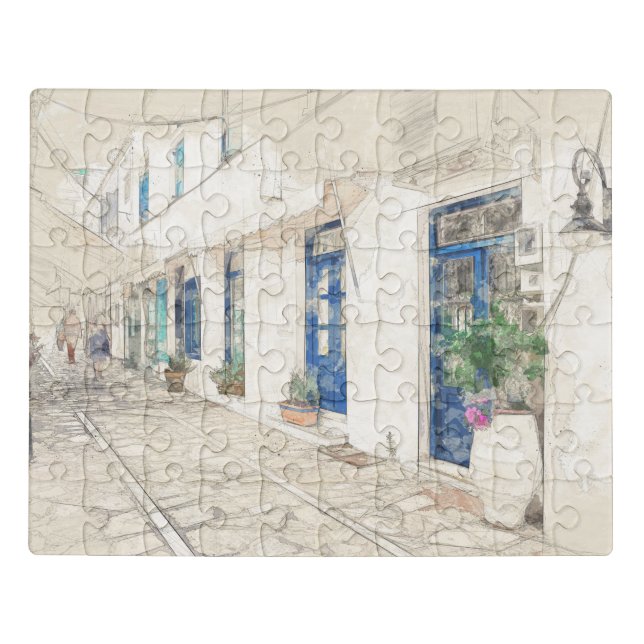 Spetses Greece Jigsaw Puzzle – Traditional Greek  (Puzzle Horizontal)