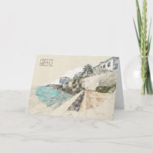 Spetses Island Greece Greeting Card Scenic Greek