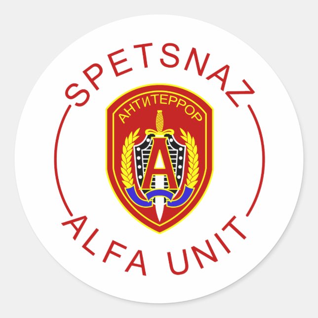 Spetsnaz Alpha Classic Round Sticker (Front)