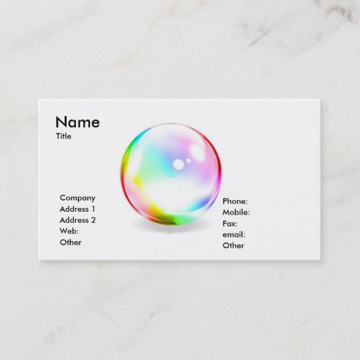 Customizable Sphere Business Card