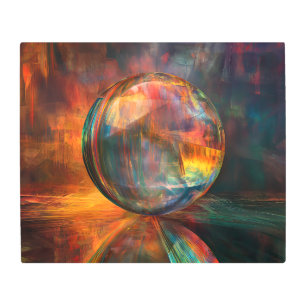 Sphere Illustration Funky Metal Wall Art