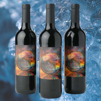 Sphere Illustration Wine Label