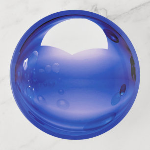 Sphere in Blue Trinket Tray