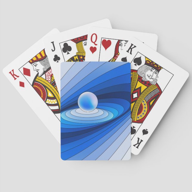 Sphere With Ripples Classic Playing Cards (Back)