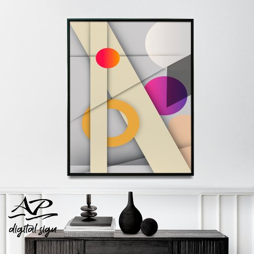 Spheres and Circles Geometric Art  Poster