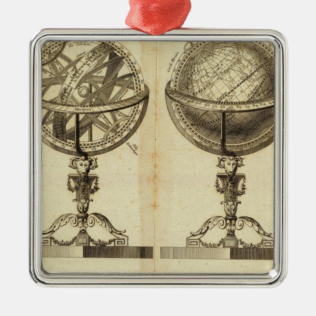 Spheres of the Globe Metal Ornament (Front)