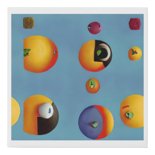Spheres of Whimsy Faux Canvas Print