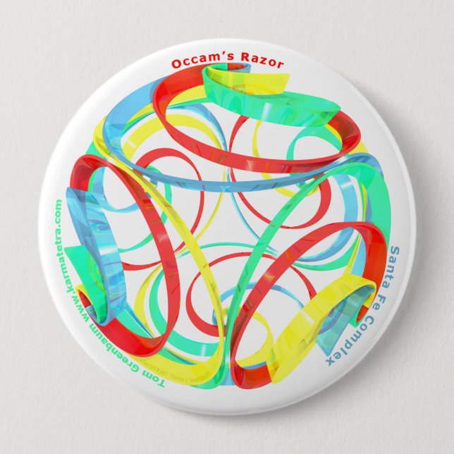 Spheri-Spiral Occam's Razor Pinback Button (Front)