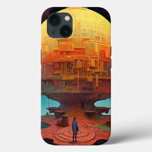Spherical City Surreal Landscape Art Case-Mate iPhone Case (Back)