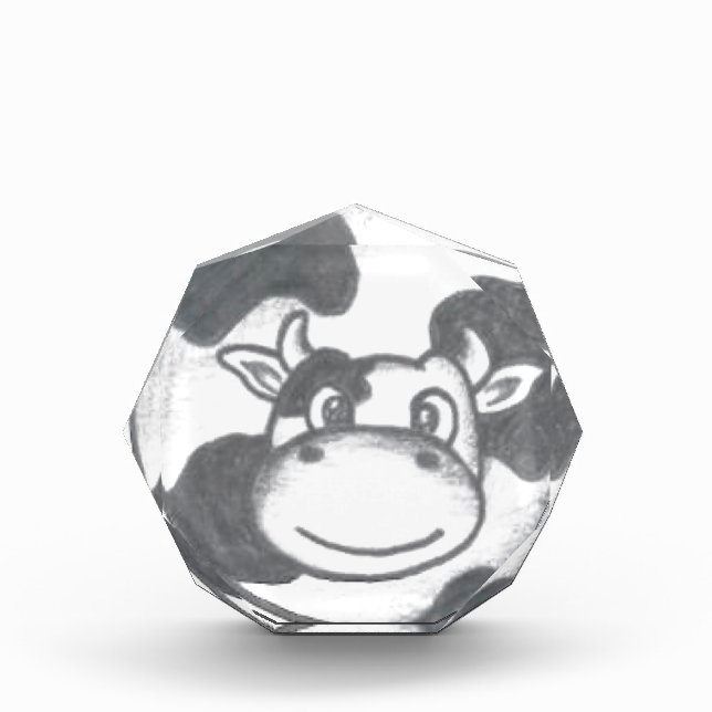 Spherical Cow Acrylic Award (Front)