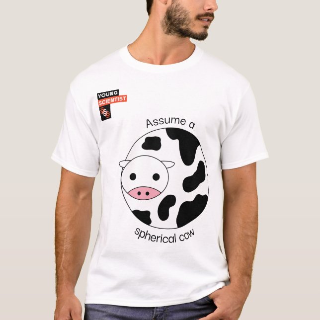 Spherical Cow - Young Scientist  T-Shirt (Front)