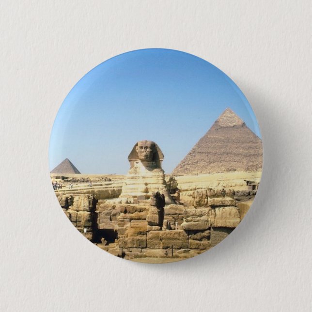Sphinx and Pyramid Button (Front)