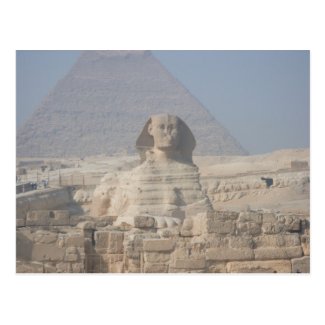 Sphinx and Pyramid in Egypt Postcard