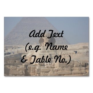 Sphinx and Pyramid in Egypt Table Number