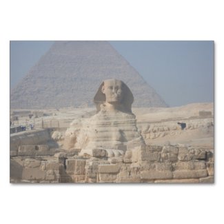 Sphinx and Pyramid in Egypt Table Number