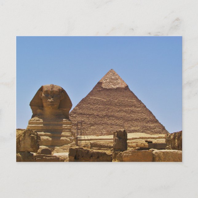 Sphinx And Pyramid Postcard (Front)
