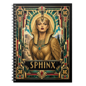 Sphinx, Art Deco Mythical Notebook