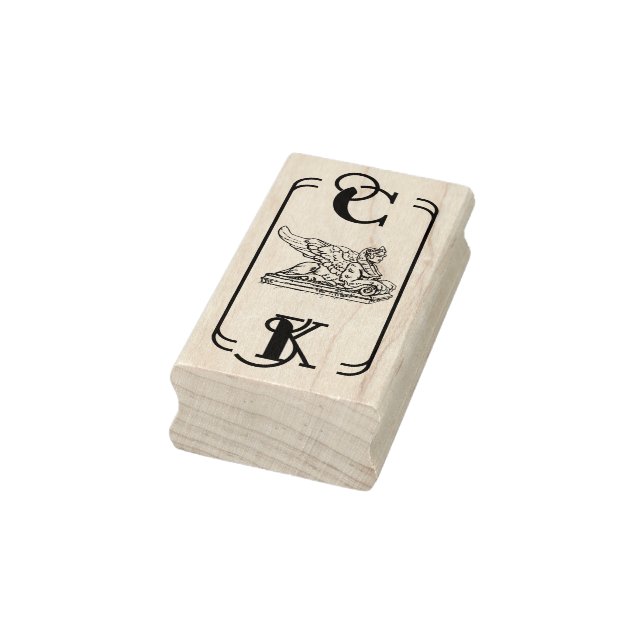 Sphinx Art nouveau ex libris Rubber Stamp (Stamp)