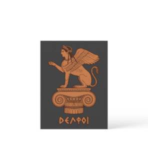 Sphinx at Delphi - Ancient Greek Red Figure Postcard