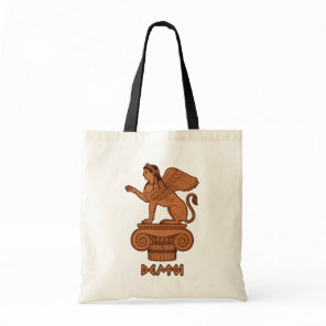 Sphinx at Delphi - Ancient Greek Red Figure Tote Bag