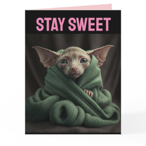SPHINX CAT BIG VALENTINE'S DAY GREETING CARD