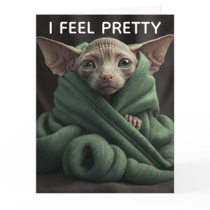 SPHINX CAT FUNNY BIRTHDAY GREETING CARD