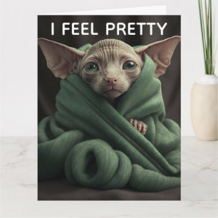 SPHINX CAT FUNNY BIRTHDAY GREETING CARD