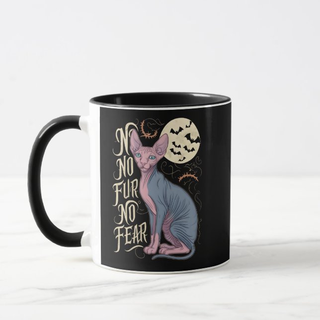 Sphinx Cat Horror Stories Mug (Left)