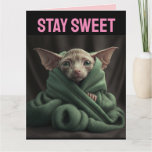 SPHINX CUTE HAIRLESS CAT BIG VALENTINE'S DAY CARD