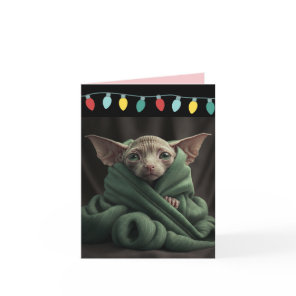 SPHINX CUTE HAIRLESS CAT CHRISTMAS  CARD