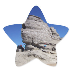 Sphinx from Bucegi Mts, Romania cool megalith Star Sticker