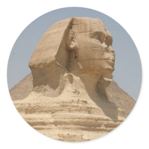 sphinx giza classic round sticker